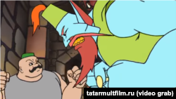 Фрагмент из мультфильма "Кисекбаш" (студия "Татармультфильм")