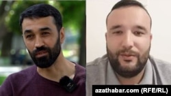 Alişer Sahatow we Abdulla Orusow (sagda) 