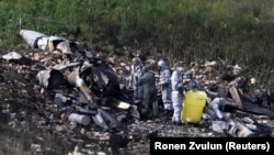 Абломкі зьнішчальніка ВПС Ізраіля, 10 лютага 2018 году.