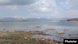 Armenia -- A Lake Sevan shore submerged by rising waters.