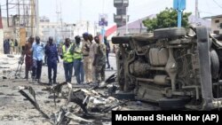 Сомалиде буга чейинки жардыруулардын биринде тартылган сүрөт.