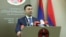 Armenia -- Republican Party spokesman Eduard Sharmazanov holds a news conference in Yerevan, December 24, 2019.