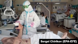 Ռուսաստան - Մոսկովյան հիվանդանոցներից մեկի ինտենսիվ թերապիայի բաժանմունքում, հունիս, 2020թ.