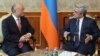 Armenia - President Serzh Sarkisian (R) meets with Yukiya Amano, director general the International Atomic Energy Agency, in Yerevan, 19Apr2012. 