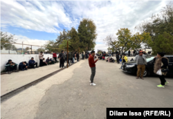 Улица в Сарыагаше, где расположен административный суд. 4 ноября 2024 года.