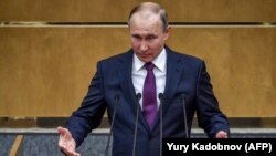 Ռուսաստանի նախագահ Վլադիմիր Պուտինը ելույթ է ունենում խորհրդարանում, արխիվ