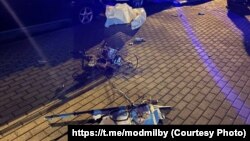 Уламки безпілотника у Мінську