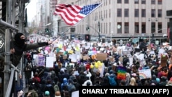 Дональ Трампка каршы акция. Нью-Йорк. 