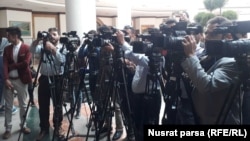 تصویر آرشیف: برخی از خبرنگاران رسانه ها در افغانستان 