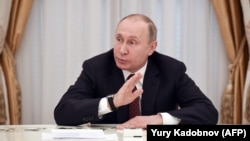 Ռուսաստանի նախագահ Վլադիմիր Պուտինը հանդիպում է ընտրություններում իր մրցակիցների հետ, Մոսկվա, Կրեմլ, 19-ը մարտի, 2018թ․