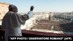 Папа Францисктин элге кайрылуусу. Ватикан, 25-декабрь.