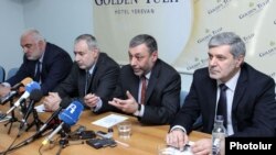 Armenia - Prominent opposition politicians announce the revival of the former ruling Armenian Pan-National Movement in Yerevan, 14May2013.