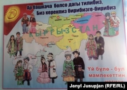 Үч-Коргондогу тажик тилдүү мектепте илинген сүрөт.