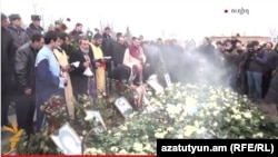 Armenia -- The funeral of six-month-old Seryozha Avetisian whose family was allegedly killed by a soldier from the Russian military base in Gyumri, 21 January 2015