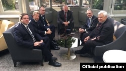 Հայաստանի և Ադրբեջանի արտգործնախարարների հանդիպումը Բրյուսելում, 11-ը հուլիսի, 2018թ.