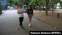 Іван із журналісткою Радіо Свобода