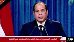 Египет президенти Абдел Фаттах ас-Сиси 15-февралда жалпы букараларга телекайрылуу жасоодо.