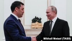 Садыр Жапаров и Владимир Путин. 24 февраля 2021 года. Москва.