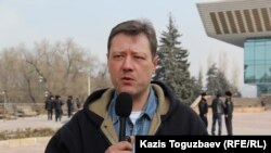 Андрей Бузыкин, активист движения "Защитим Кокжайляу". Алматы, 19 февраля 2015 года. 