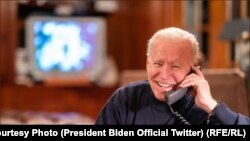 جو بایدن رئیس جمهور امریکا حین صحبت با عساکر امریکایی در افغانستان