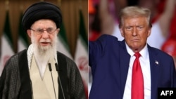 Իրանի գերագույն հոգևոր առաջնորդ այաթոլա Ալի Խամենեի, ԱՄՆ նախագահ Դոնալդ Թրամփ, կոլաժ, արխիվ