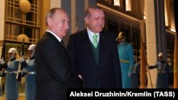 Վլադիմիր Պուտինը Ռեջեփ Էրդողանի հետ, Անկարա, 11-ը դեկտեմբերի, 2017 թ․ 