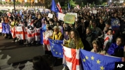 Բողոքի ցույց Վրաստանում՝ «օտարերկրյա գործակալների» մասին օրենքի դեմ, 3-ը մայիսի, 2024թ․