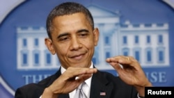 Барак Обама говорит о "фискальном обрыве"