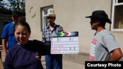 Момент съемок фильма "Салам, New-York". 