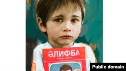 Кулына Әлифба тоткан, авызы тегелгән малай Татарстанда татар һәм рус телләренең тигезлеге өчен көрәшүче хәрәкәт активистларының символына әйләнде