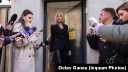 Fosta deputată PSD Laura Vicol iese din arestul central, București, 14 februarie 2025.
