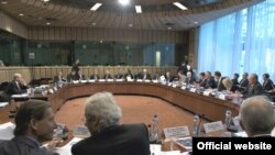 Белгия -- Европа биримдигине кирген өлкөлөрдүн лидерлери Брюсселге жыйынга чогулушту. 19-март 2009-жыл. 