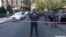 Armenia - Police officers at the site of a deadly shooting in Yerevan, 14Sep2017. 