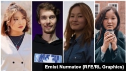 Зыягүл Болот кызы, Александр Александров, Айдай Эркебаева, Зара Садыгалиева. (солдон оңго)