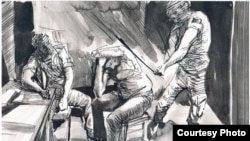 Ілюстрація колишнього в'язня угруповання «ДНР» Сергія Захарова