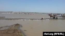 خیزش آب دریای آمو چندین مکتب را تهدید می‌کند.