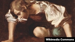 "Нарцисс".  Микеланджело Меризи да Караваджо.