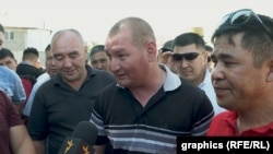 Бастующие водители маршрутных такси.