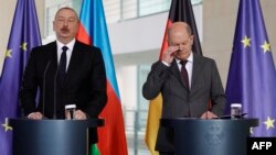 Իլհամ Ալիևը և Օլաֆ Շոլցը, Բեռլին, 26 ապրիլի, 2024թ.