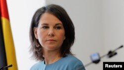 Германиянын тышкы иштер министри Анналена Бербок. 23-март, 2023-жыл. Скопье. Архивдеги сүрөт.