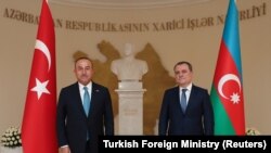 Թուրքիայի և Ադրբեջանի ԱԳ նախարարներ Մևլյութ Չավուշօղլուն և Ջեյհուն Բայրամովը, արխիվ