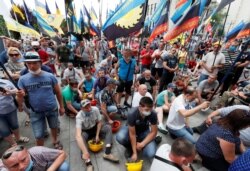 Протест шахтарів під Офісом президента, 30 червня 2020 року