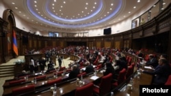Armenia - The National Assembly debates a bill on Armenia's membership in the European Union, Yerevan, February 11, 2025.