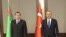 Türkmenistanyň daşary işler ministri Reşit Meredow we onuň türk kärdeşi Mewlüt Çawuşoglu. Arhiw suraty
