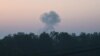 A cloud of smoke after a night drone strike in the western Ukrainian city of Lviv on June 20.