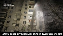 Тушение пожара в Вышгороде