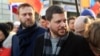 Леонид Волков и Алексей Навальный на марше памяти Бориса Немцова