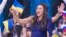 Eurovision жеңімпазы Жамаланың финалға шыққан сәті. Швеция, Стокгольм, 13 мамыр 2016 жыл. 
