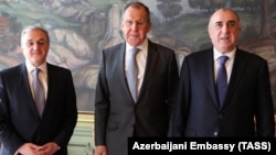 Հայաստանի, Ռուսաստանի և Ադրբեջանի ԱԳ նախարարների հանդիպումը Մոսկվայում, 15-ը ապրիլի, 2019թ.