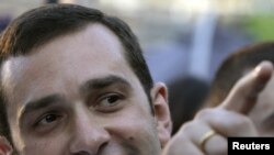 Ираклий Аласания во время предвыборной кампании, Тбилиси, 27 мая 2010 г.